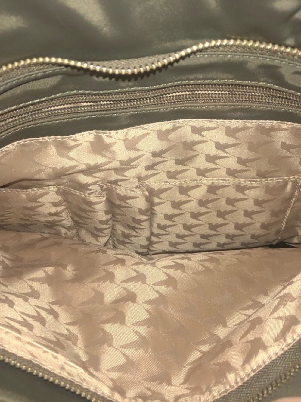 Lo & Sons OG Large Laptop Tote, Army Green (*RARE*)/Gold/Camel - Picture 3 of 7